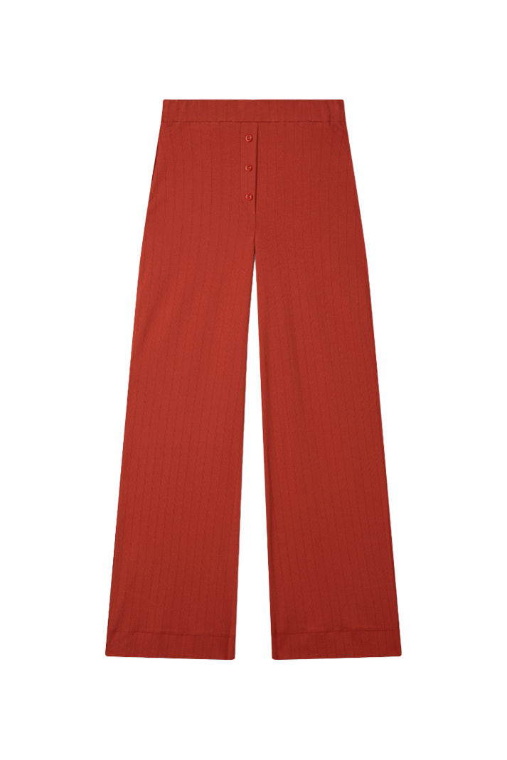 Pointelle Lounge Pant | Apple Red