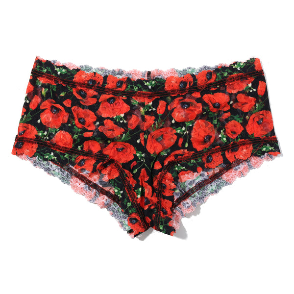 Signature Lace Boyshort | Poppy Holiday (Black)