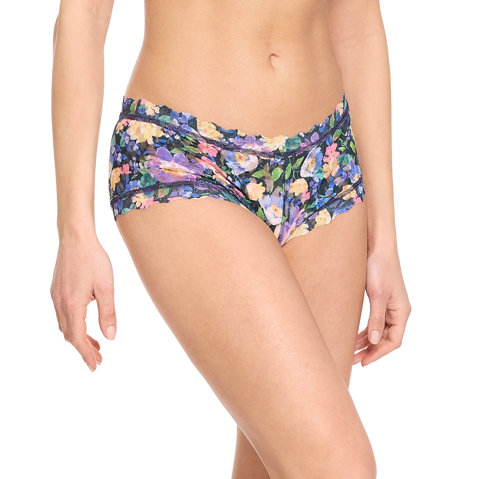 Signature Lace Boyshort | Dream Garden (Black)