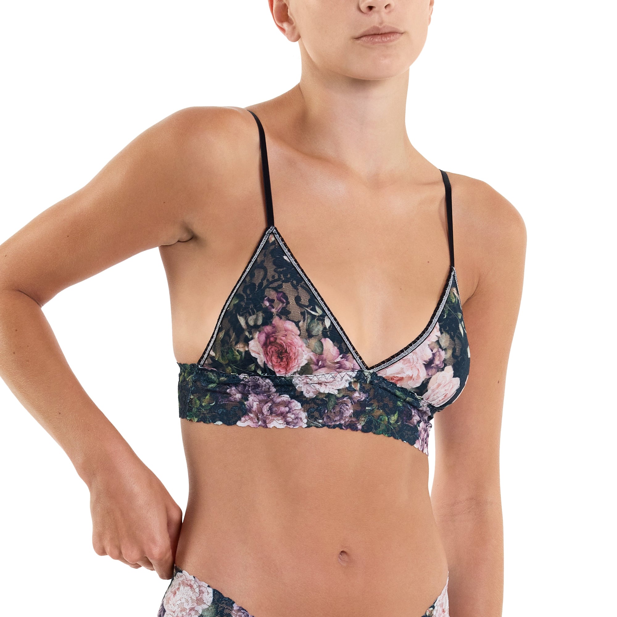 Signature Lace Padded Bralette | Romantique (Black)