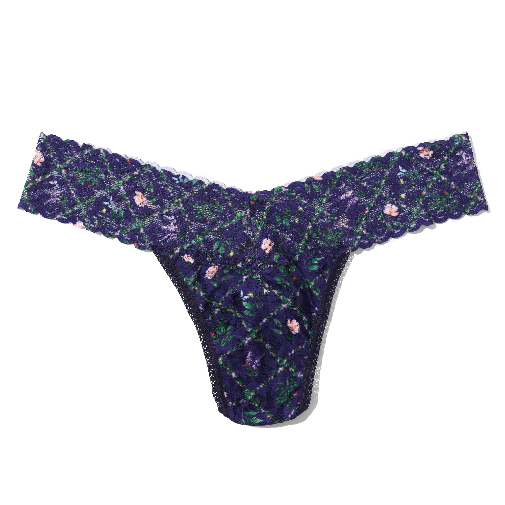 Signature Lace Low Rise Thong | Everlasting (Navy)