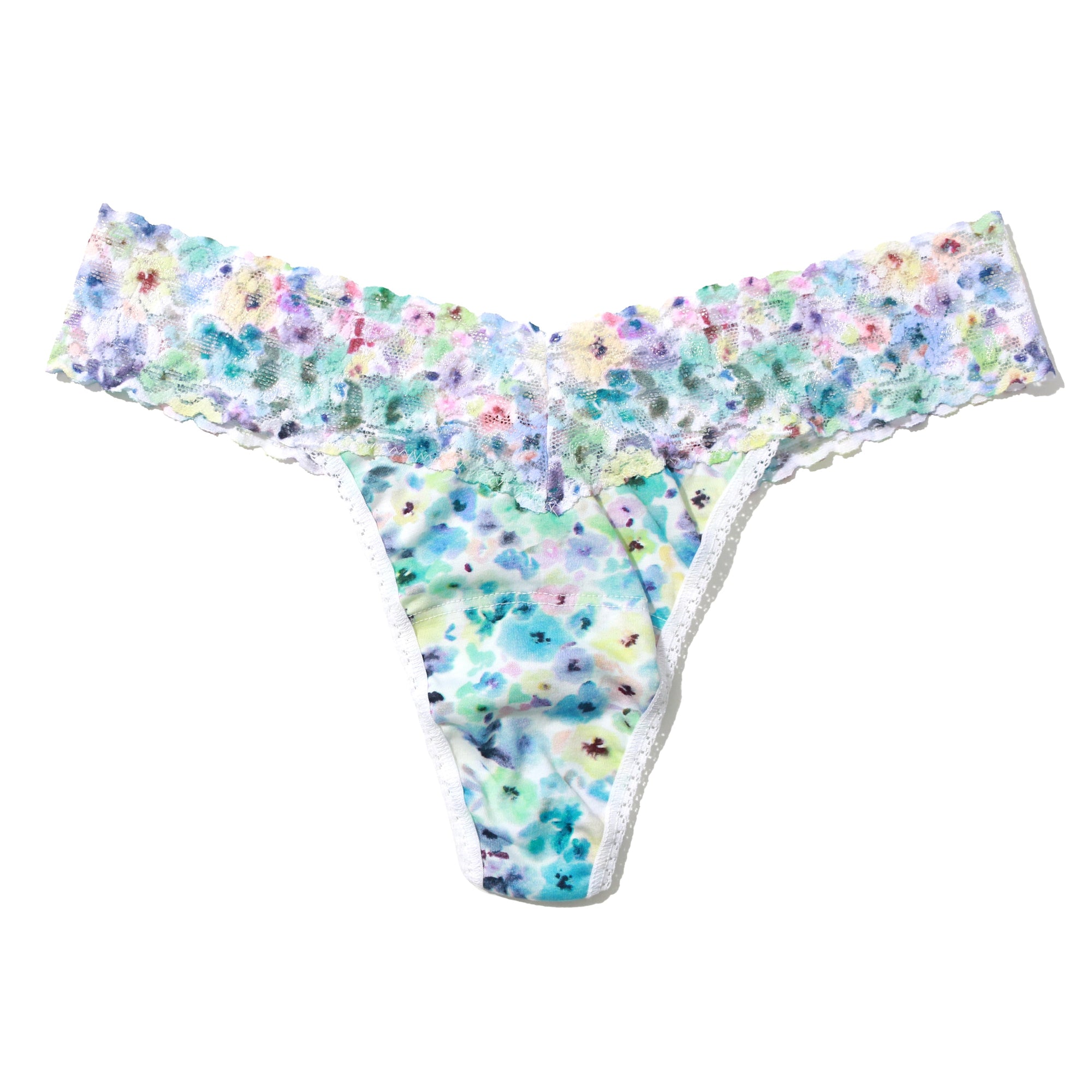 Cotton Low Rise Thong | Wishful Thinking (Floral Print)