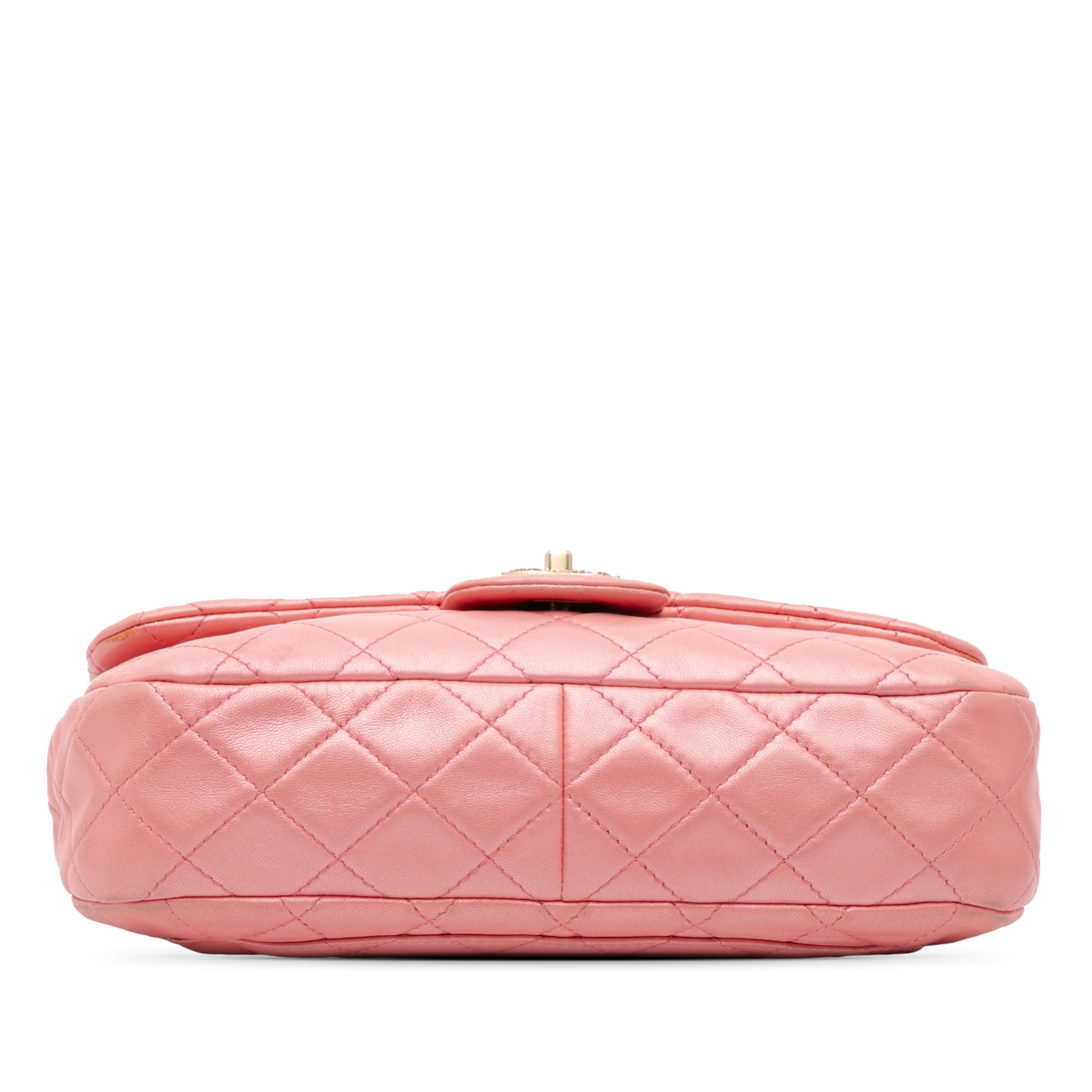 Chanel | Pre-Owned Medium Quilted Lambskin Precious Jewel Single Flap | Pink
