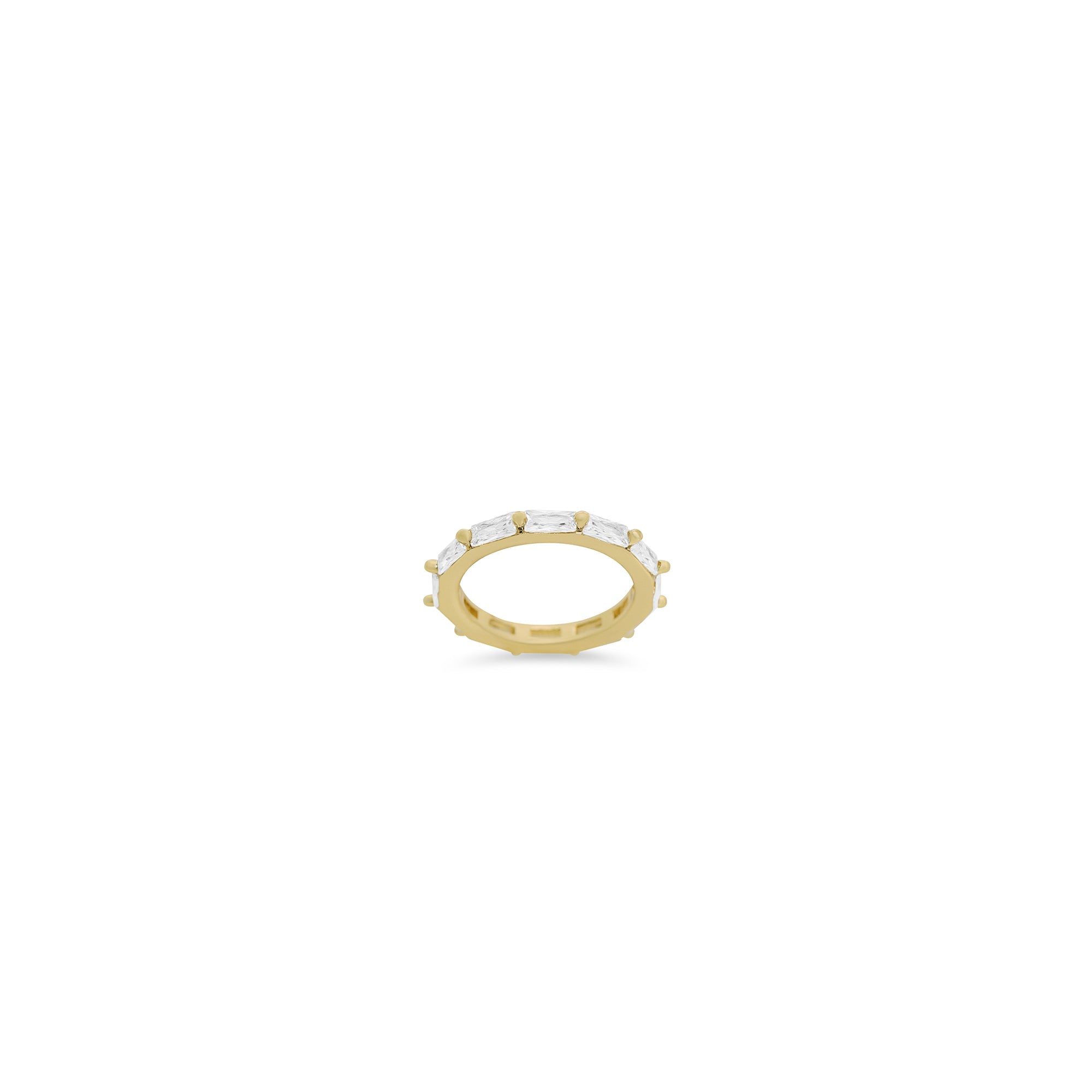 The Frosted Baguette Band (Smith & Cult X Argento Vivo) | 14K Yellow Gold-Plated