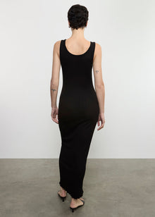 Lettuce Edge Boatneck Dress | Black