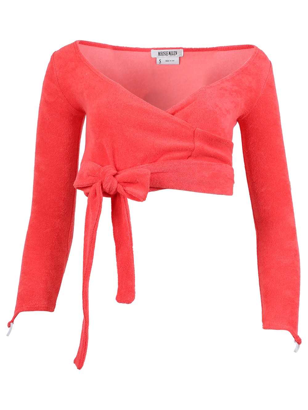 Women | Maisie Wilen | Dramady Wrap Top | Tomato