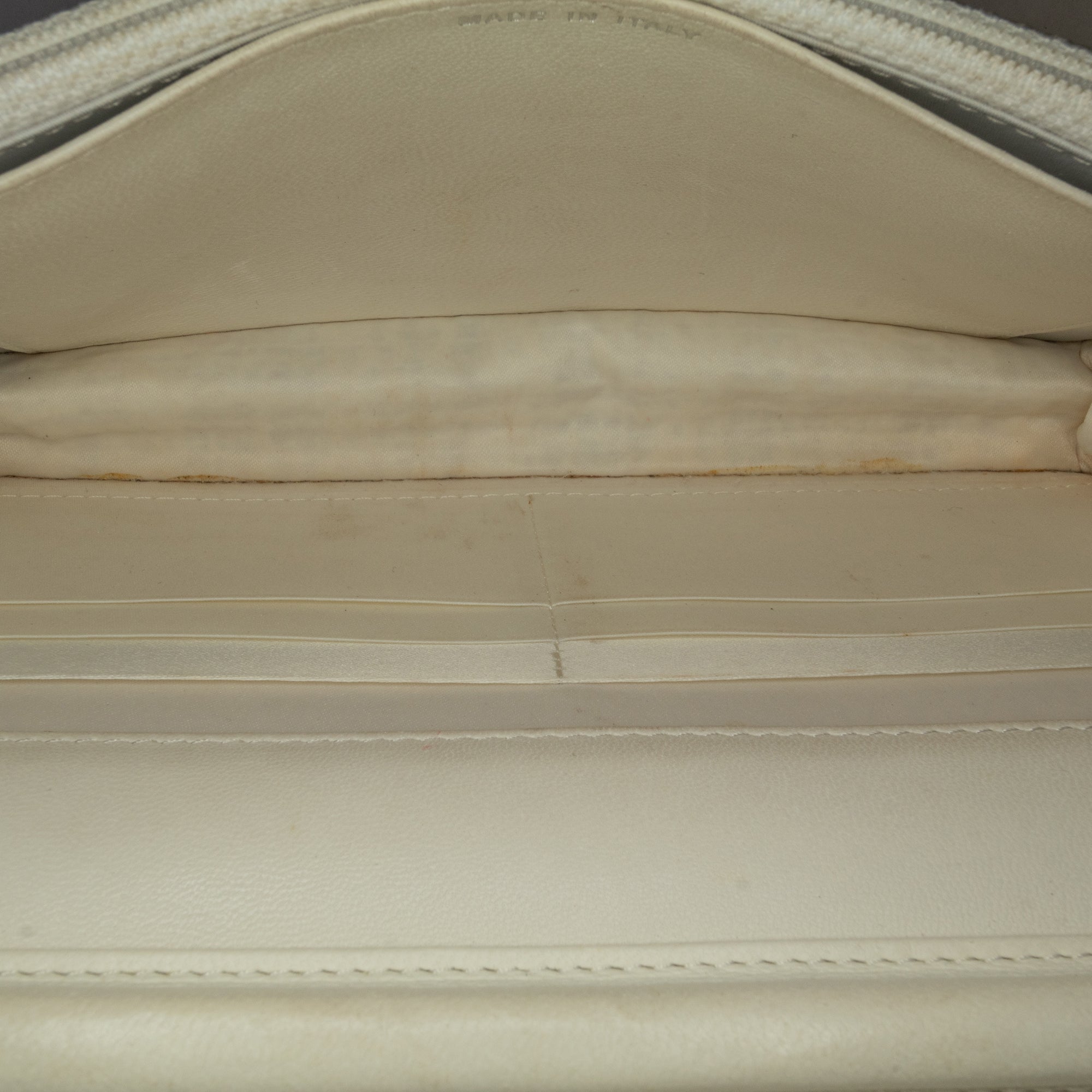 Chanel | Pre-Owned CC Coated Tweed Wallet On Chain - II | Brown/Beige