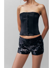 Paillette Short | Black
