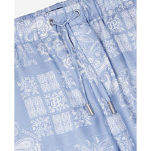 Paisley Print Shorts | Men | White x Sky Blue