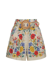 Palmer Shorts | Flora Scarf Turtledove