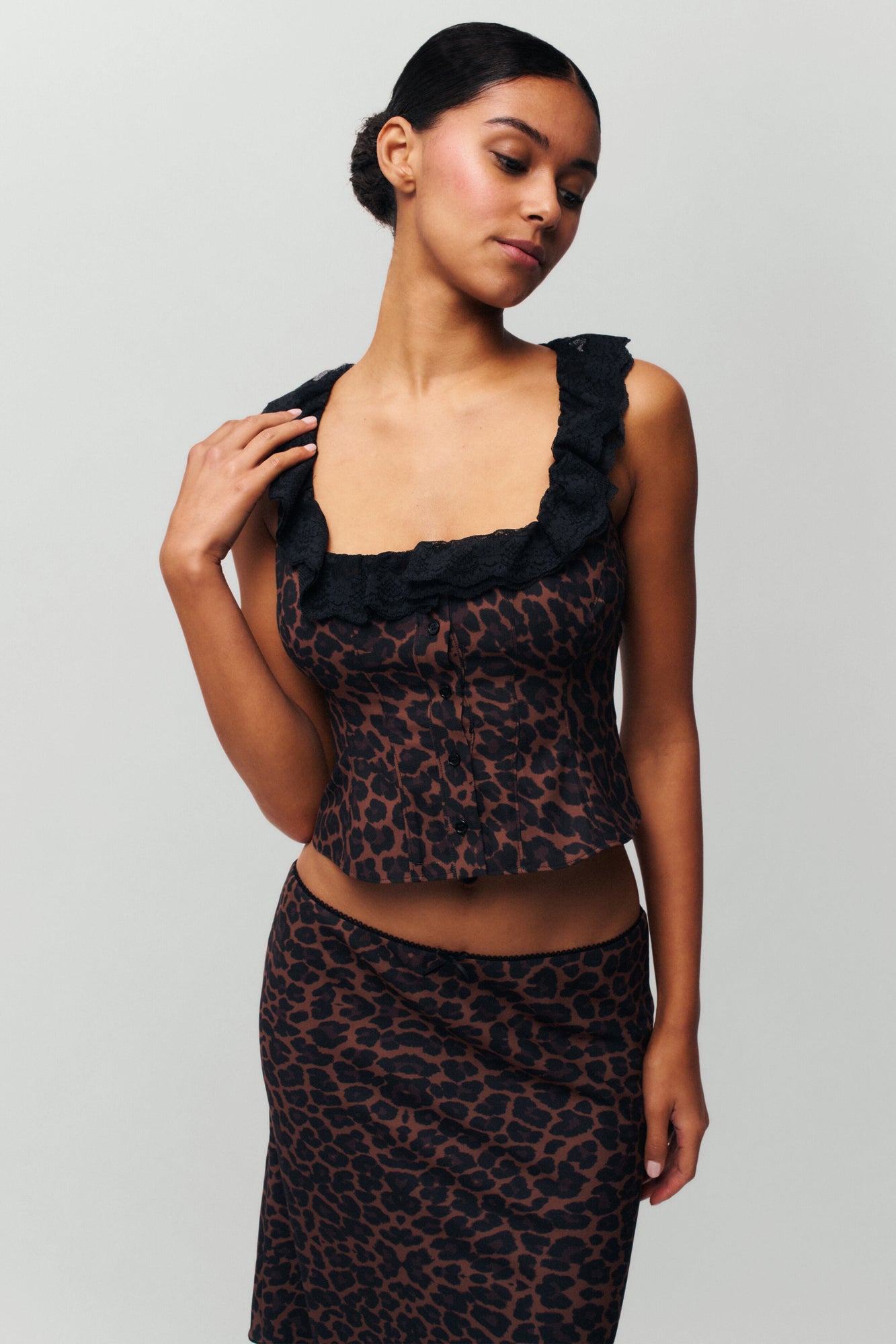 Womens | Paloma Lace Top | Leopard