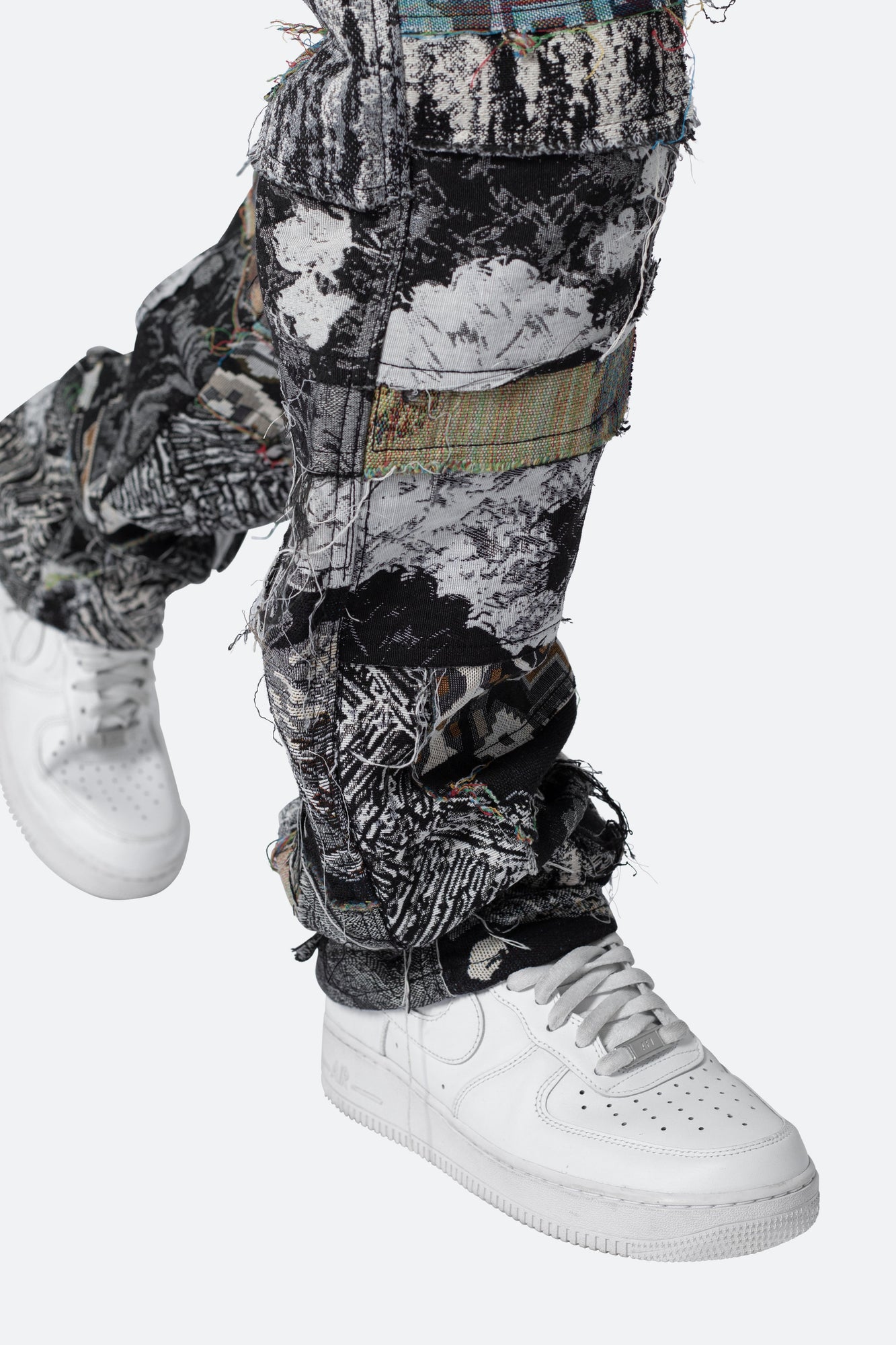Paneled Blanket Pants | Black x White