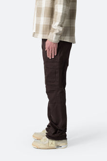 Paneled Zipper Cargo Pants | Brown