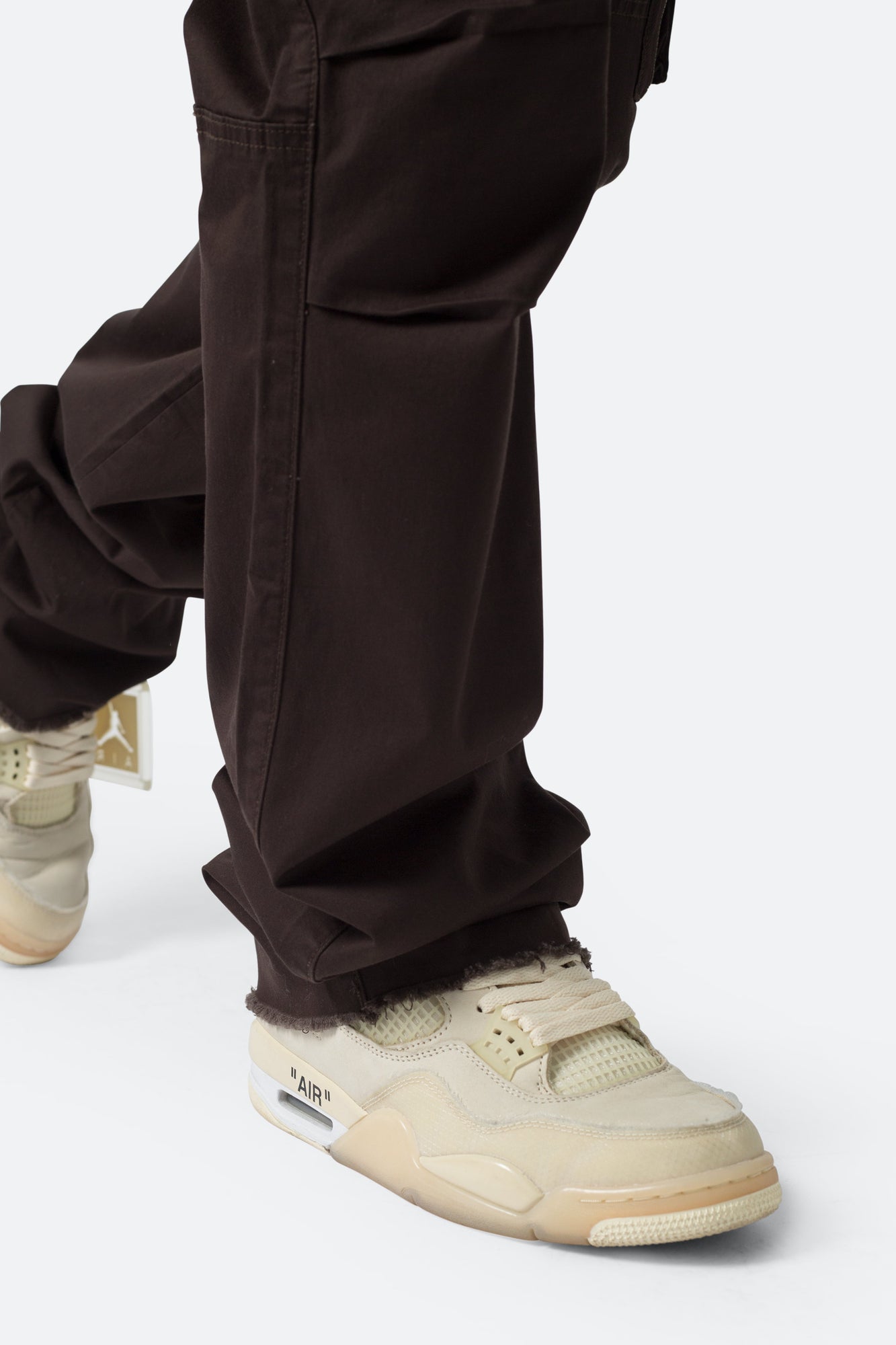 Paneled Zipper Cargo Pants | Brown