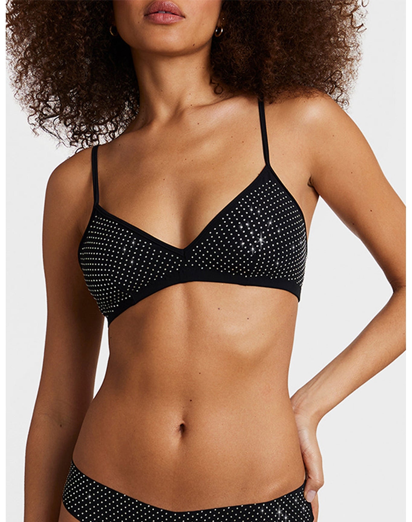 Party Starter Bralette | Crystal Black