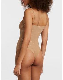 Party Starter Straight Cami Bodysuit | Crystal Buff