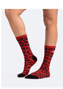 Pattern Cotton Socks | Brown Leo