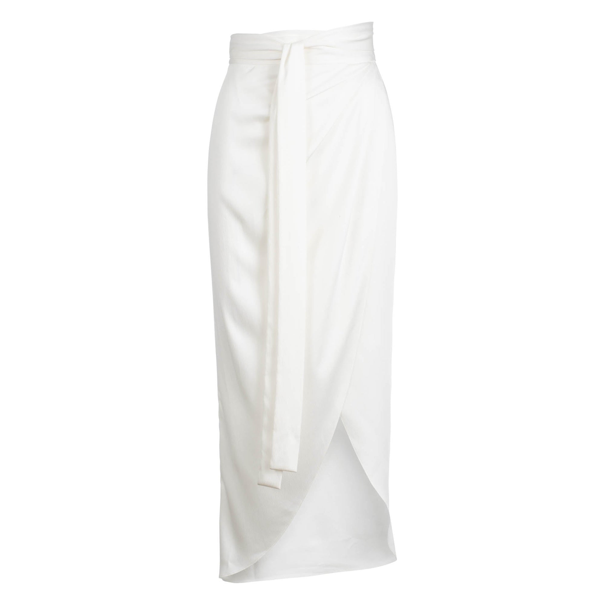 Ivory Wrap Midi Skirt | Ivory