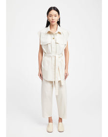Pepe | Sleeveless Poplin Shirt | Off White