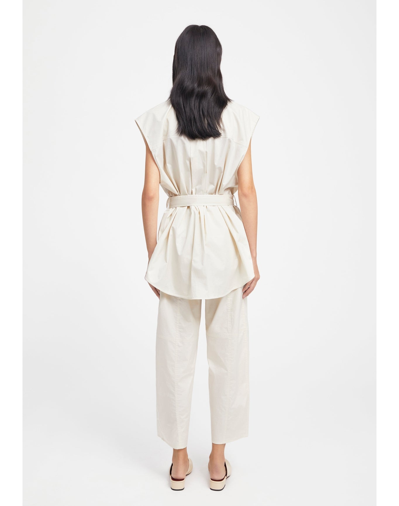 Pepe | Sleeveless Poplin Shirt | Off White