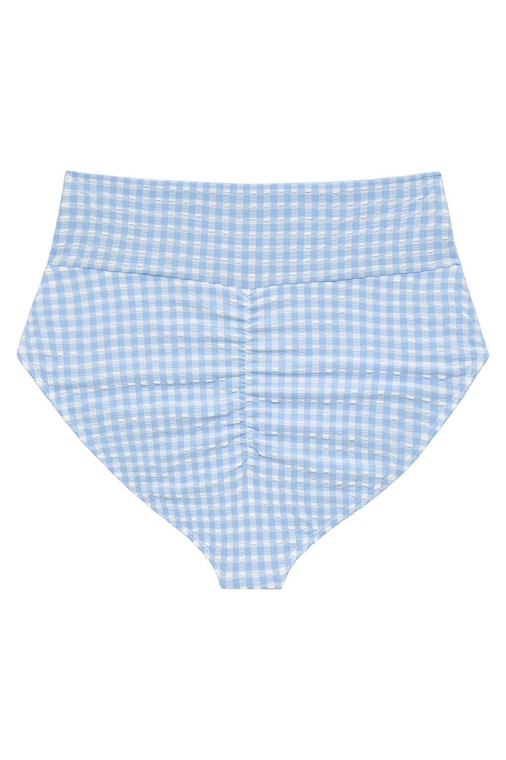 Full Coverage High Rise Bikini Bottom | Peri Micro Gingham