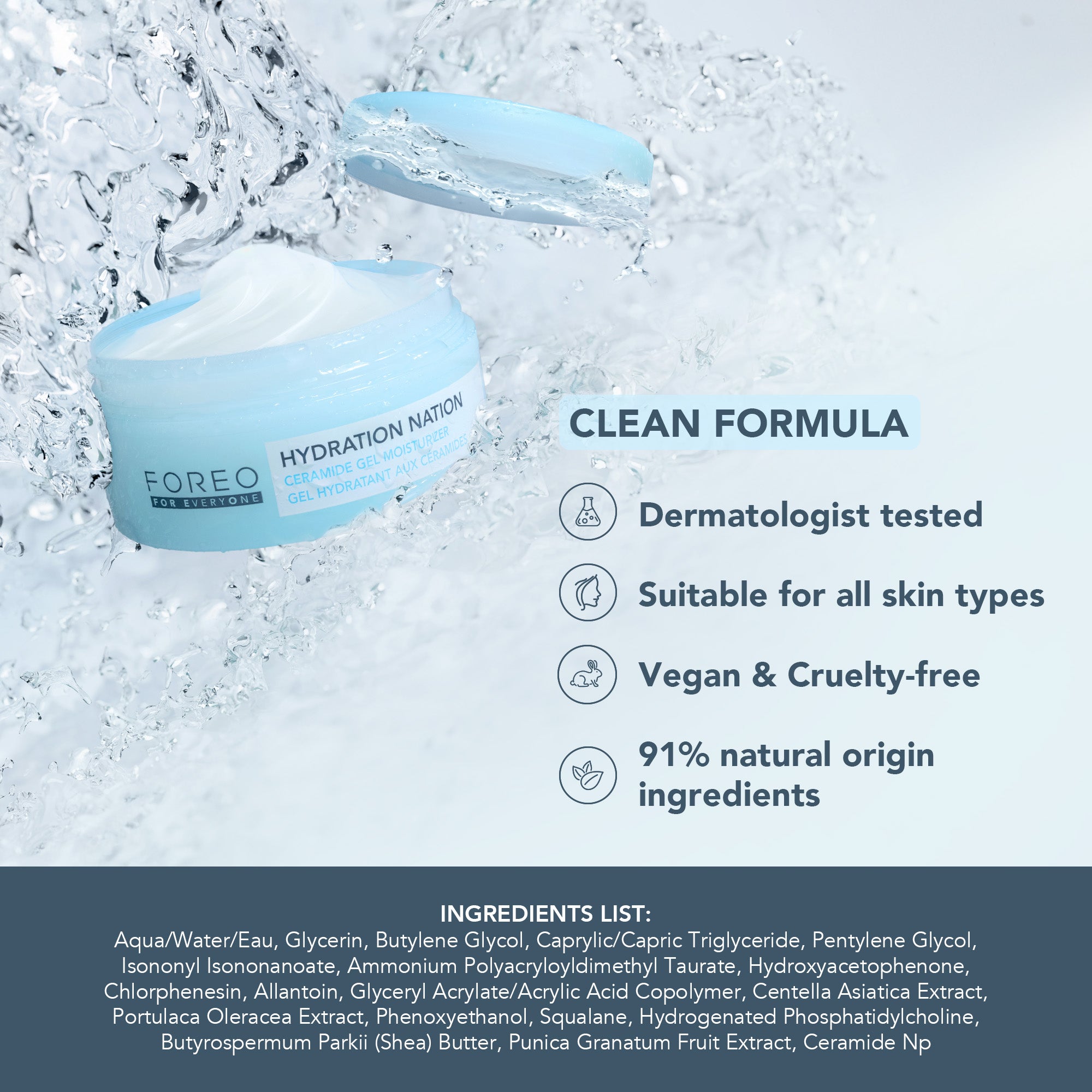 FOREO For EveryOne Ceramide Gel Moisturizer | Hydration Nation