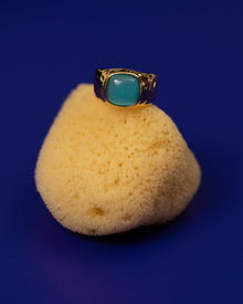 The Valencia Statement Ring | Blue Natural Stone | Gold