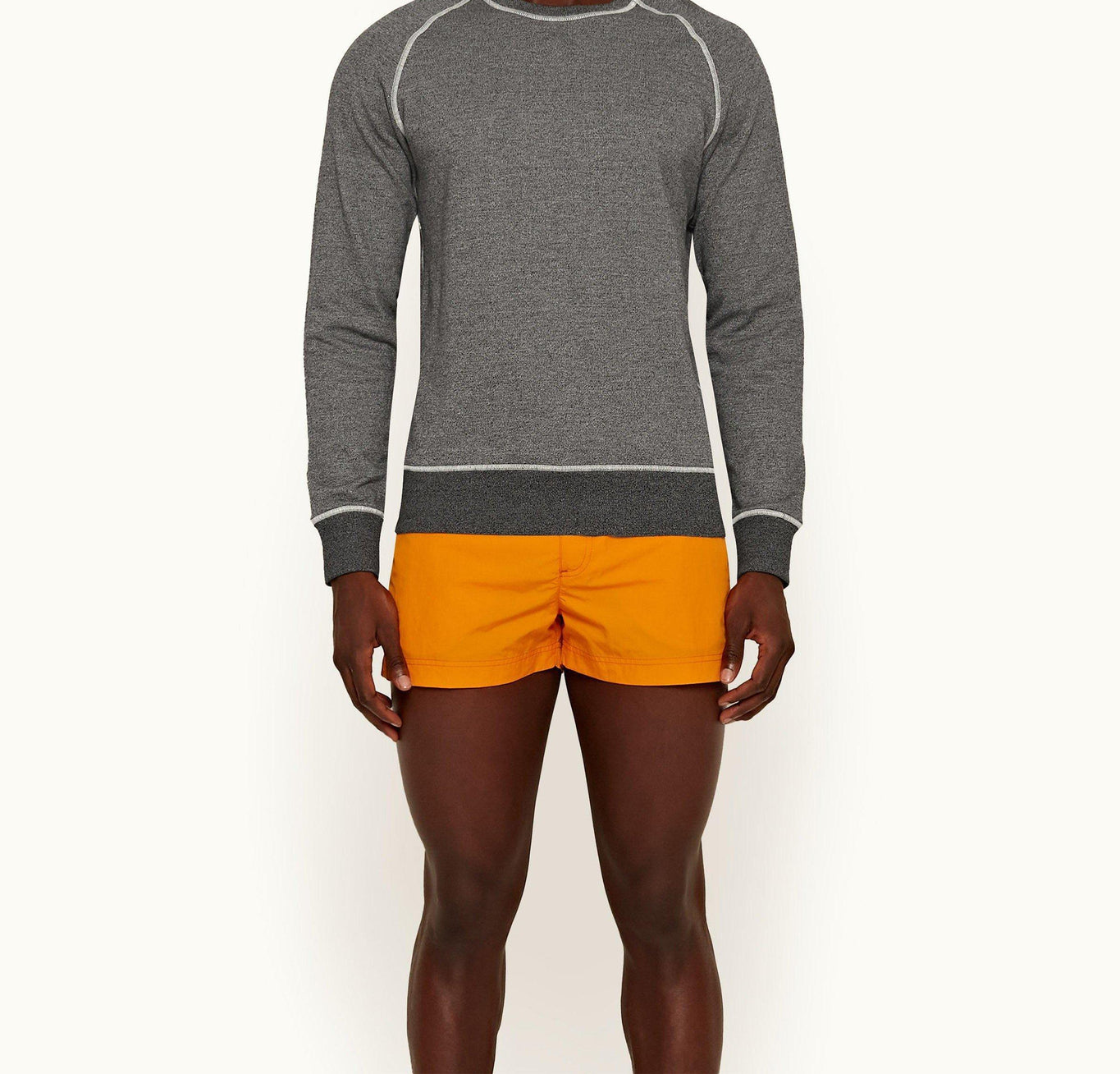 Pierce Classic Fit Contrast Stitch Sweatshirt | Mountain Grey