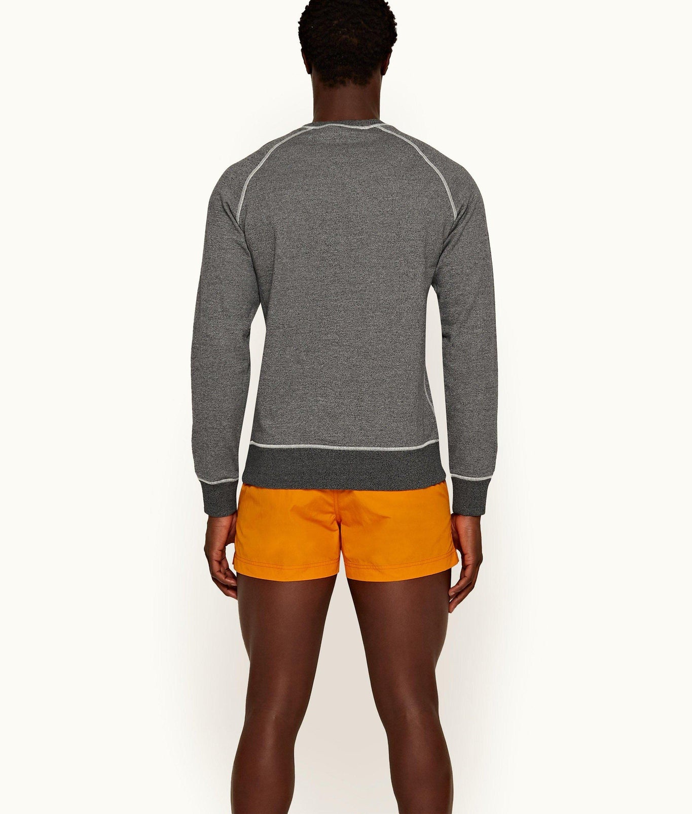 Pierce Classic Fit Contrast Stitch Sweatshirt | Mountain Grey