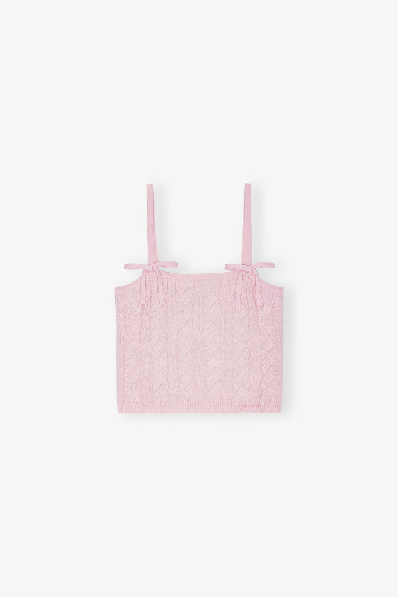 Pink Cashmere Mix Strap Top | Mauve Chalk