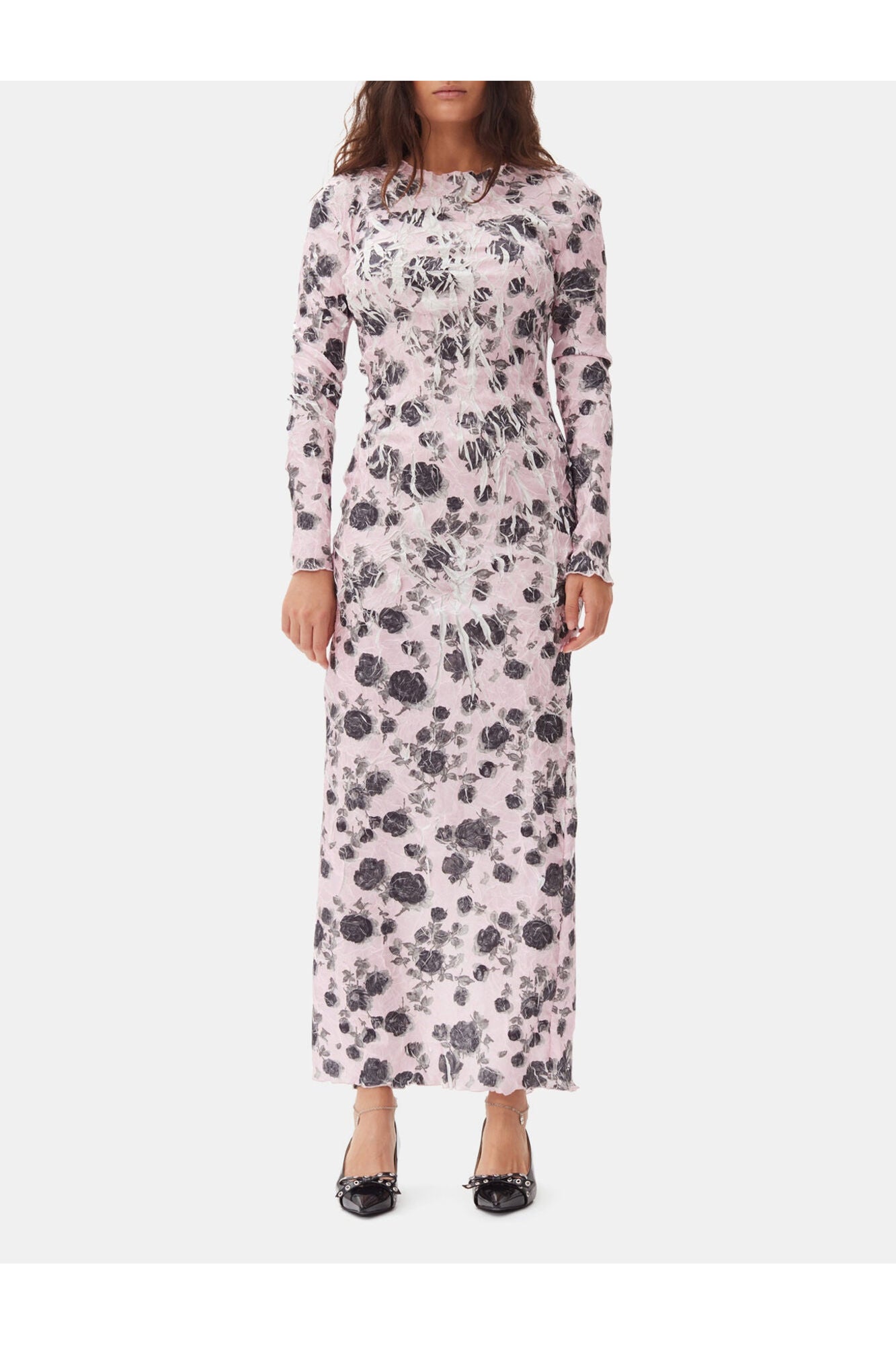 Pink Floral Printed Dress | Corsage