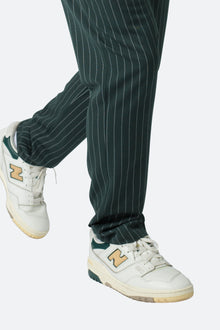 Pinstripe Drawcord Pants | Green
