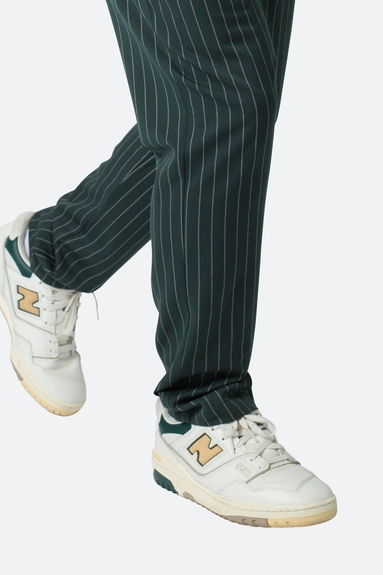 Pinstripe Drawcord Pants | Green