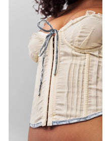 Pintuck Corset | Cream