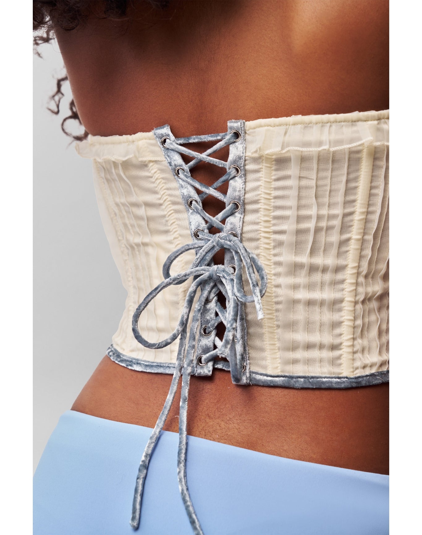 Pintuck Corset | Cream