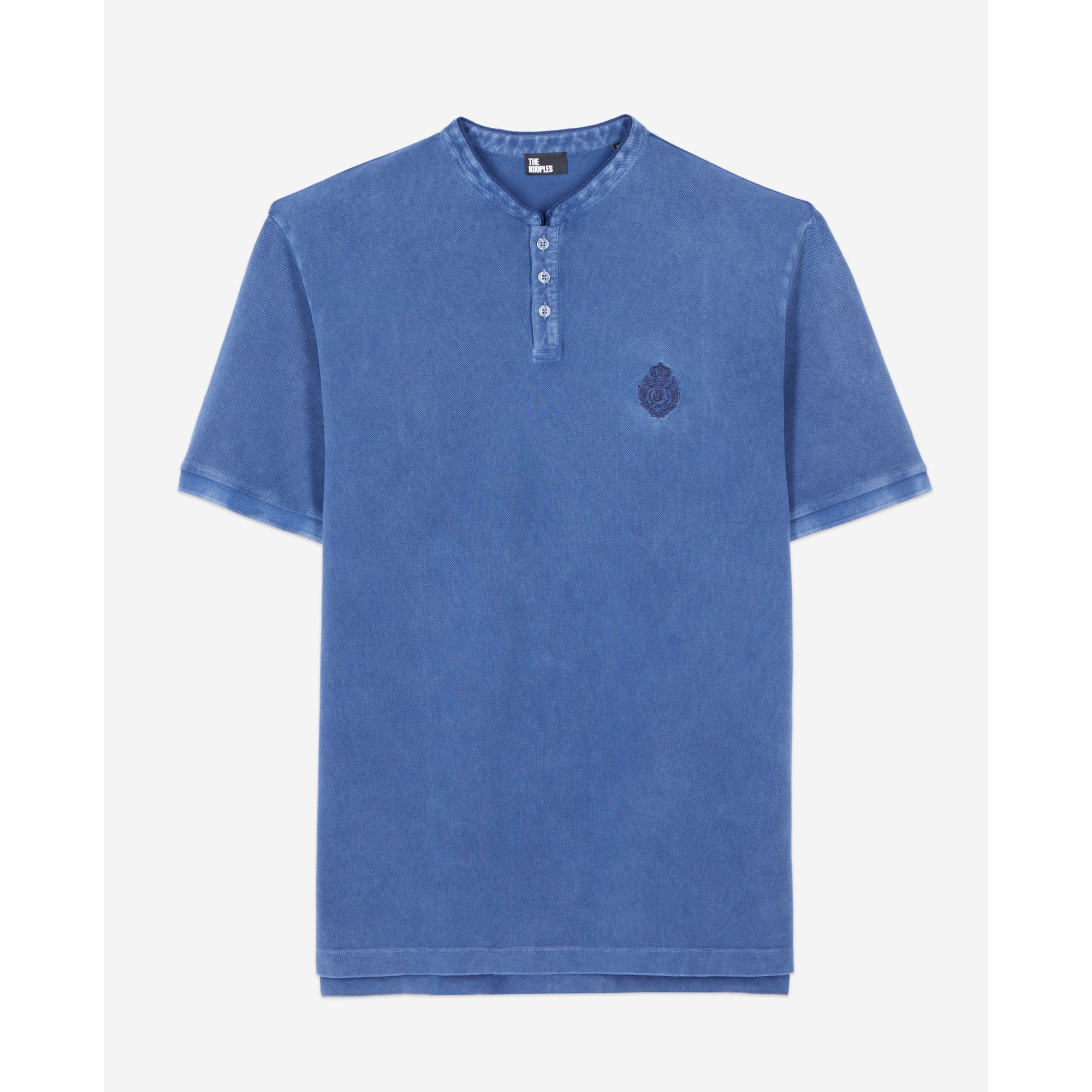 Piqué Cotton Polo T-Shirt | Men | Blue Brut