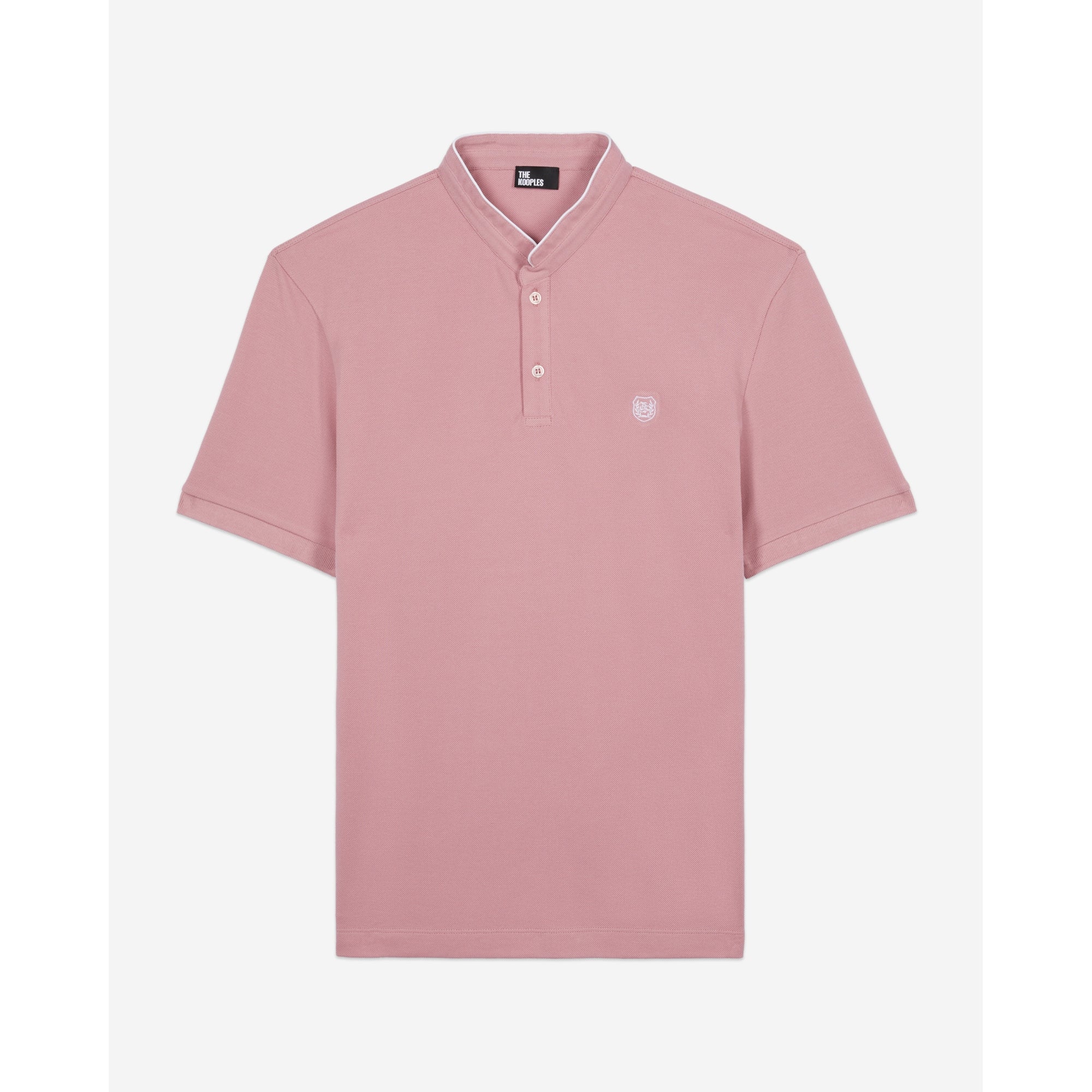 Pique Cotton Polo T-Shirt | Men | Pink Wood