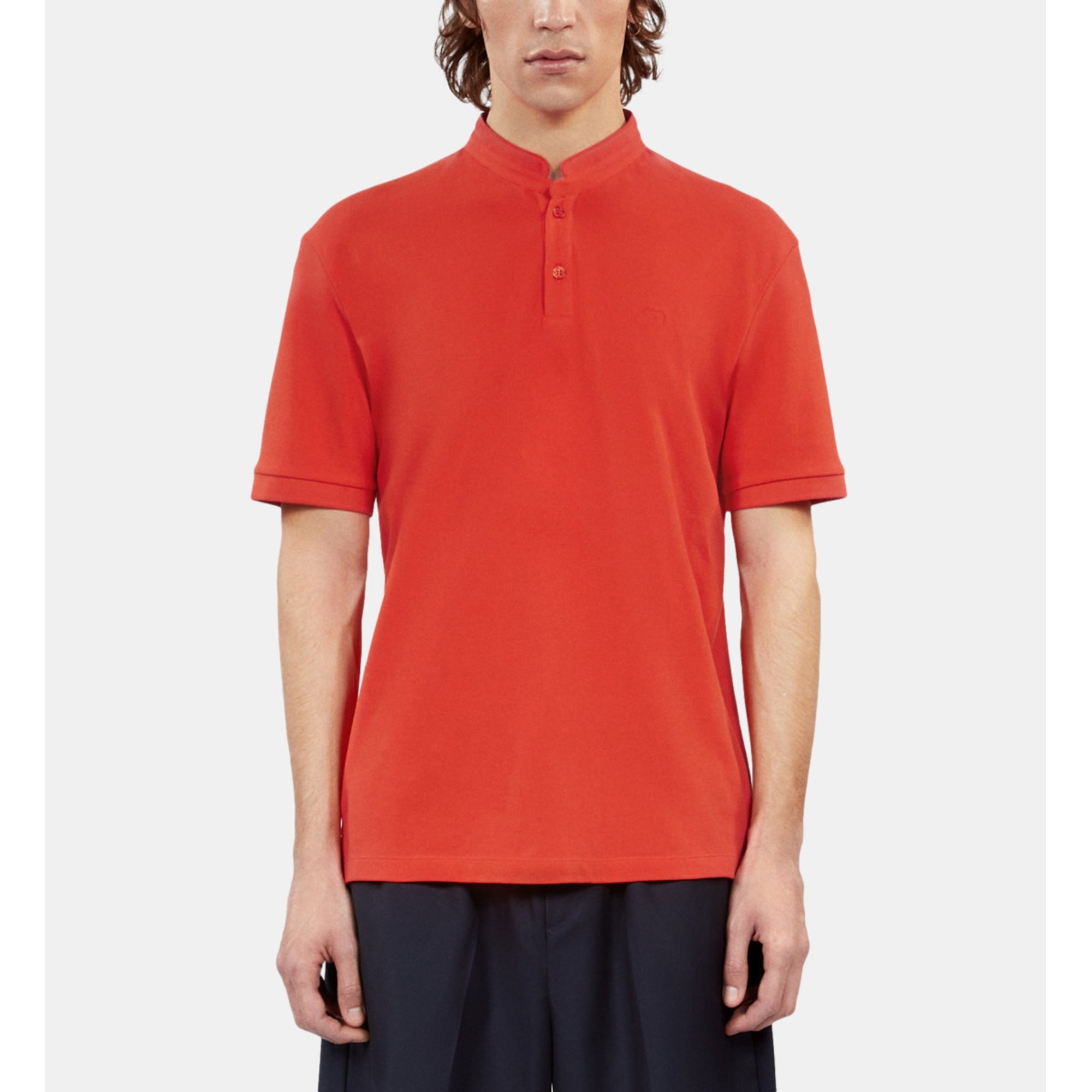 Pique Cotton Polo T-Shirt | Men | Red