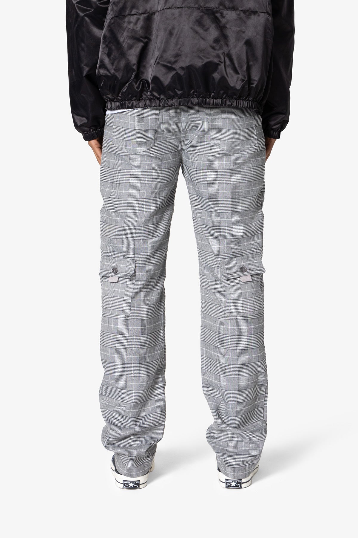 Plaid All Over Pocket Pants | Grey