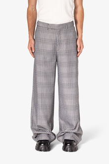 Plaid Baggy Suit Pants | Black x Grey