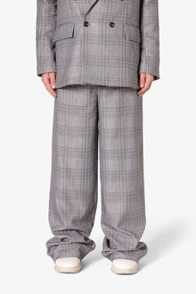Plaid Baggy Suit Pants | Black x Grey