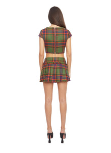 Womens | Plaid Corset | Plum/Burnt Orange Plaid