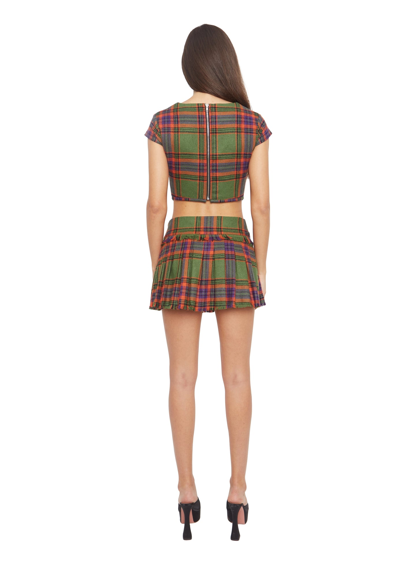 Womens | Plaid Corset | Plum/Burnt Orange Plaid