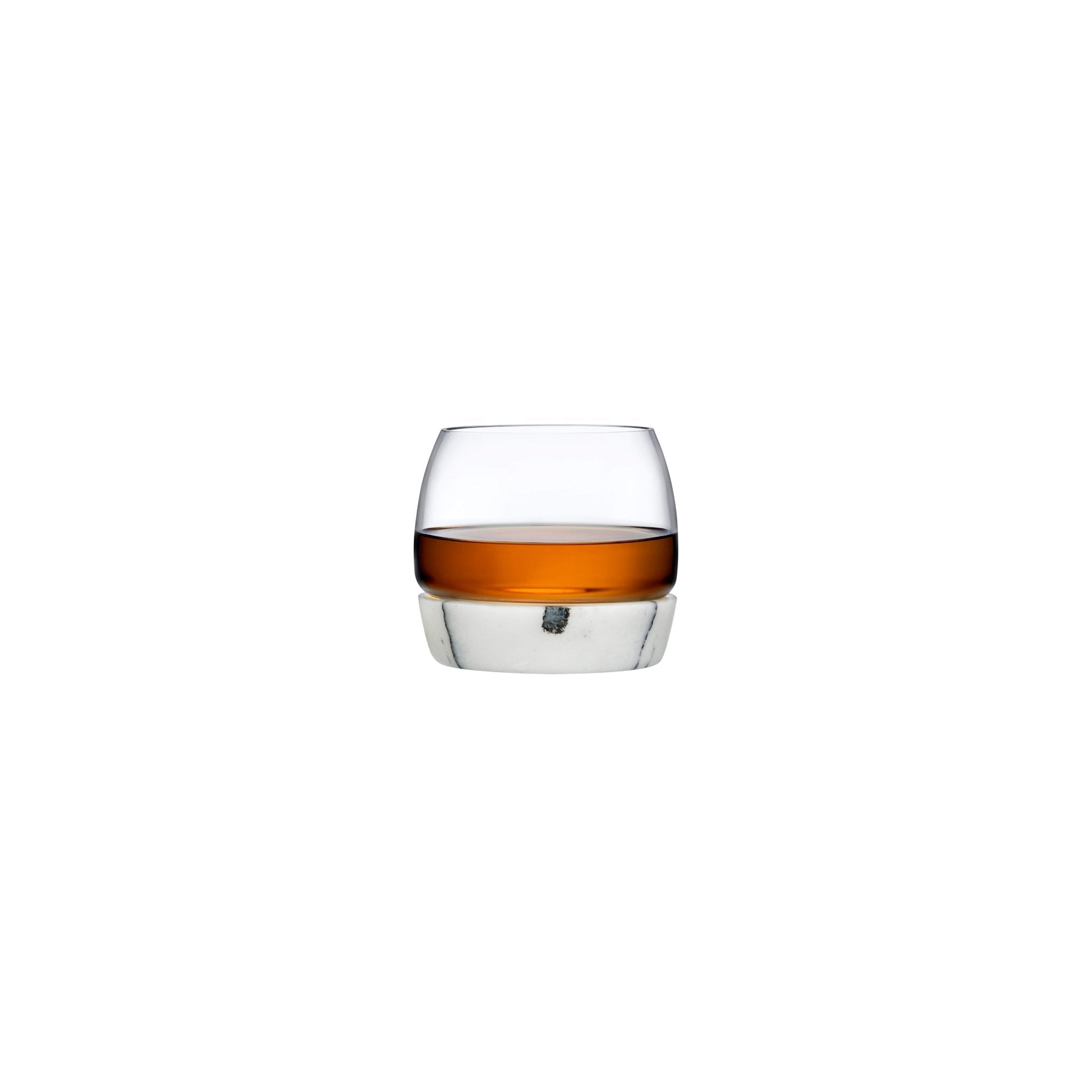 Chill Whisky Tumbler With Marble Base | Clear Crystal/Marble