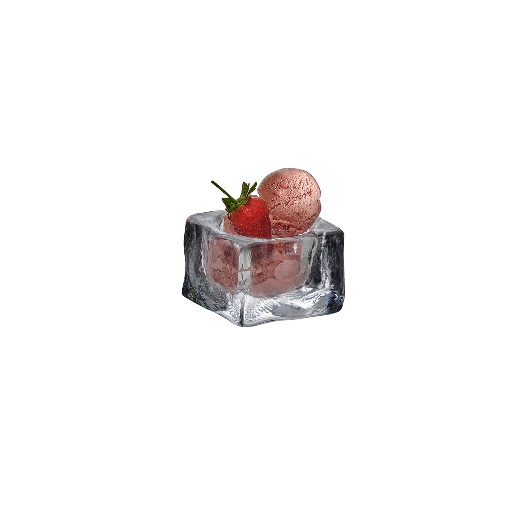Ice Cube Ice Cream Cup - Square | Clear Crystal