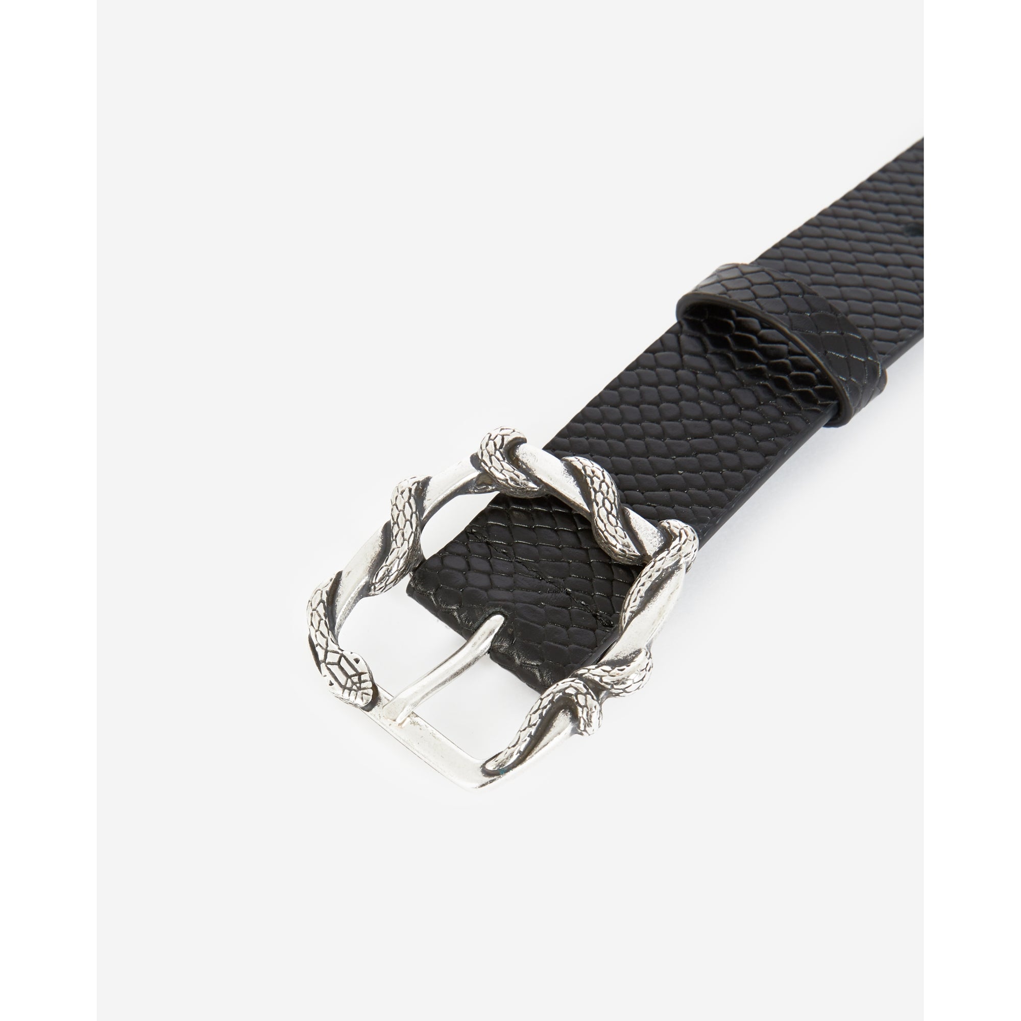 Plain Leather Belt With Silver Buckle | Women | Black