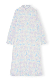 Pleated Georgette Midi Dress | Cherry Blossom