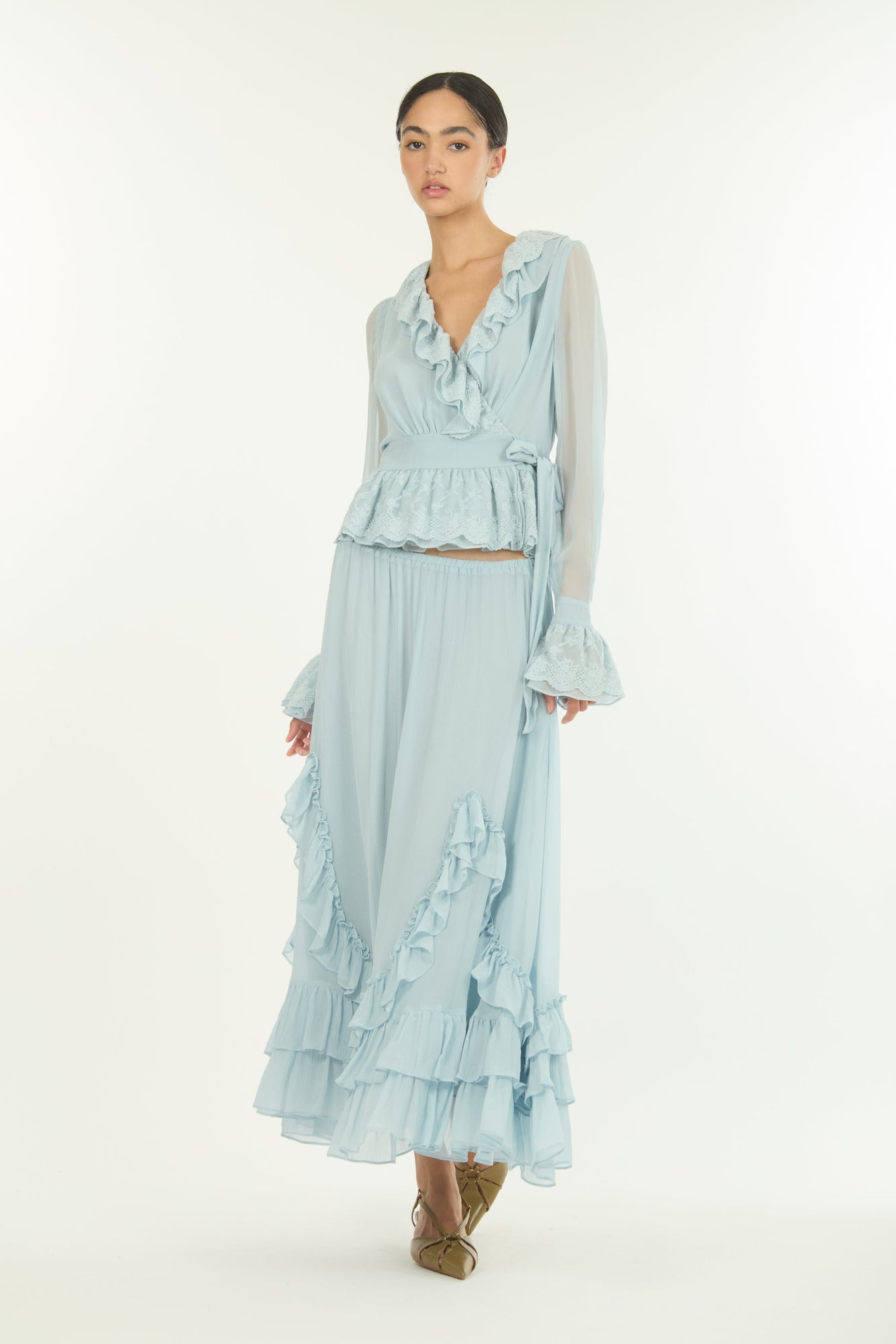 Poet Blouse | Powder Blue