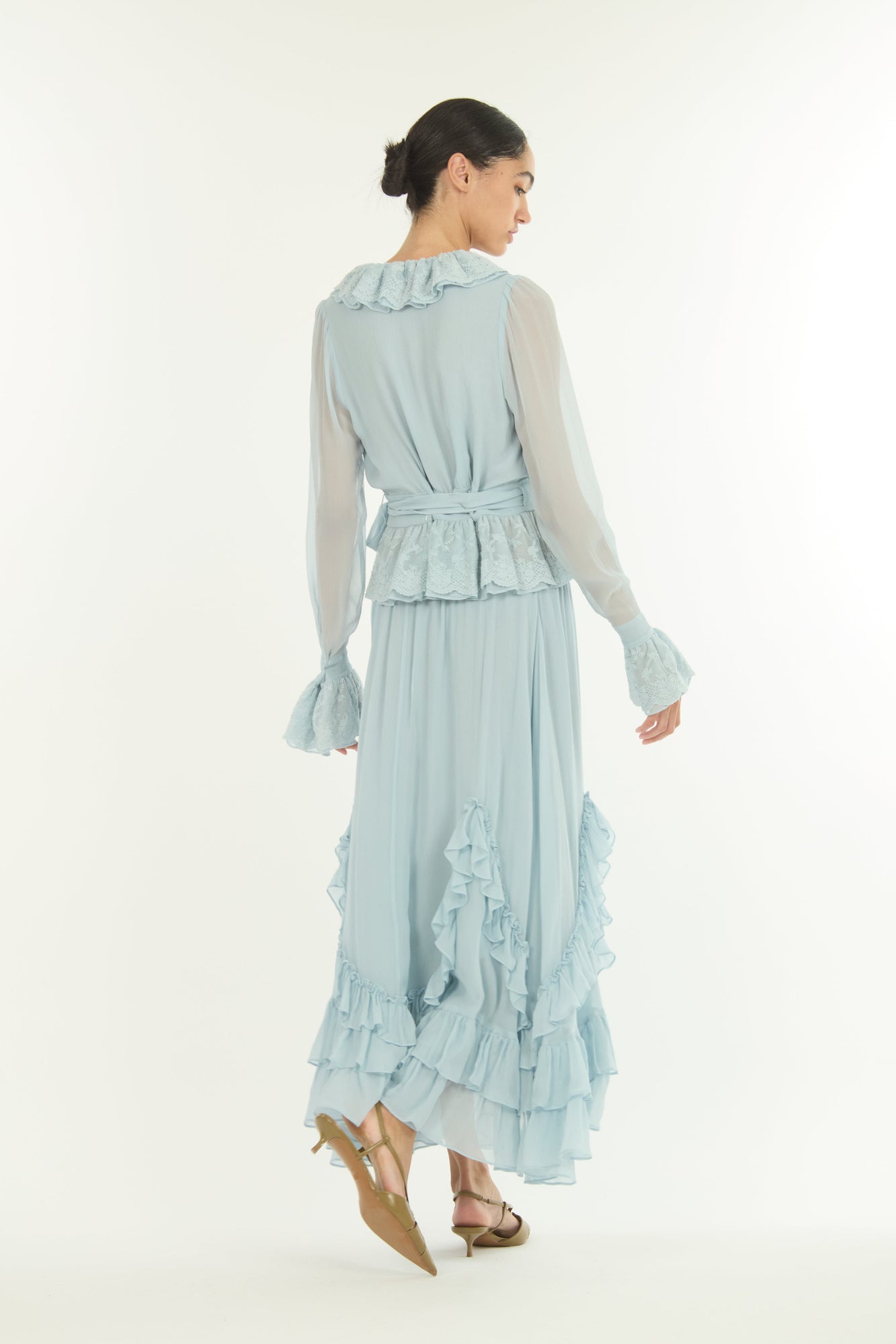 Poet Blouse | Powder Blue