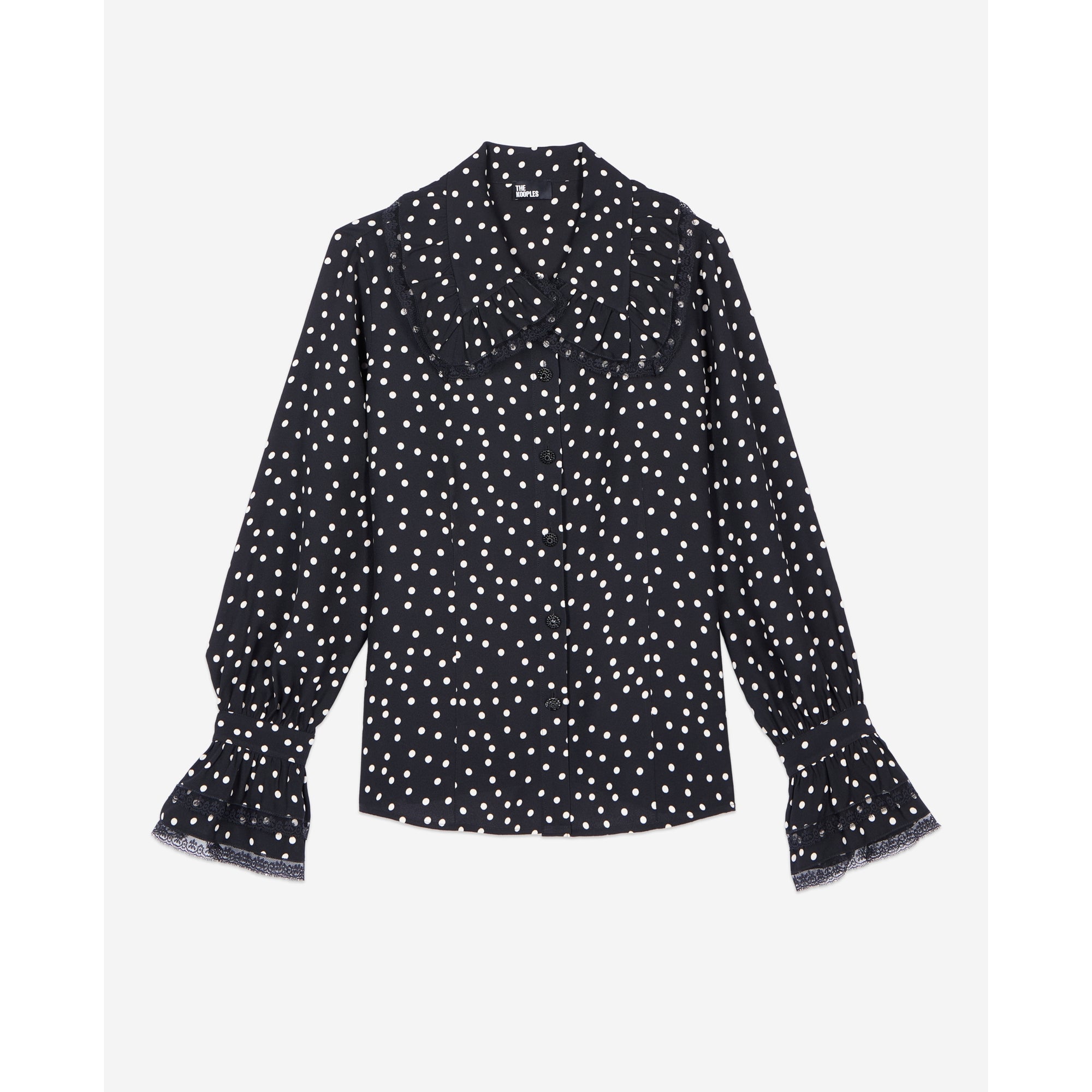 Polka Dot Shirt | Women | Black x White